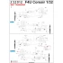 1/32 Vought F4U-1 Corsair Stencils for Tamiya kit (Wet Transfers)
