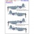 Decals for 1/32 Vought F4U-1 Corsair "Birdcage" Markings (Wet Transfer)