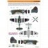 1/48 Hawker Tempest Mk.V Series 1 Markings & Stencils Decals for Eduard kits