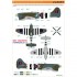 1/48 Hawker Tempest Mk.V Series 1 Markings & Stencils Decals for Eduard kits