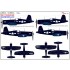 1/48 WWII Vought F4U-1D / F4U-4 Markings (Wet Transfers)