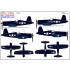 1/48 WWII Vought F4U-1D / F4U-4 Markings (Wet Transfers)