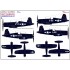 1/48 WWII Vought F4U-1D / F4U-4 Markings (Wet Transfers)