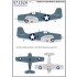 1/72 F4F-4 Widcat Aces Over Quadalcanal Wood Grain & Lozenge Decals