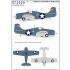 1/72 F4F-4 Widcat Aces Over Quadalcanal Wood Grain & Lozenge Decals