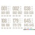 MCN Decals - Alphabet Number Light Grey (1 sheet)