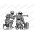 1/35 WWII British Vickers MG Crew (Vickers MG & 2 figures)