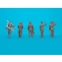1/48 WWII Japanese Pilots (x3) and Ground Personnel (x2)