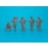 1/48 RAF Pilots in Tropical Uniforms 1941-1945 (3 pilots and 2 ground staffs)