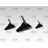 Aircraft Models Stands for 1/144, 1/72, 1/48, 1/32 Scale [Black Edition]