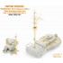 1/700 Bismarck Brass Mast & 0.1mm Ultra Slim Wooden Deck for Trumpeter kit 05711