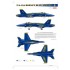 Decals for 1/144 McDonnell Douglas F/A-18A Blue Angels