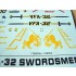 Decals for 1/48 McDonnell Douglas F/A-18F VFA-32 Swordsmen