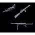1/35 WWII Sub Machine Gun Set: PPSH & MP40 w/Shoulder Stocks & Vehicle Mount