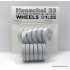 1/35 Henschel 33 Truck Wheels Set (12 wheels, Late-War Type, Road Pattern)