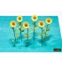 Paper Sunflowers for Dioramas for 1/32 1/35 1/48 Scale kits