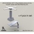 1/35 Mini-UHF X-Wing Satellite Antenna for the TACSAT system with Base Matching Unit 4pcs