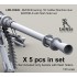 1/35 M2HB Browning .50 Calibre Machine Gun Barrels Set with Flash Hider (5 barrels)