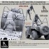 1/35 Girl Rider Looking Back on ATV Quad Bike in Baseball Cap