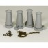 1/35 Bollard Type B (4 resin bollards, 20cm Chain & 10 rings)