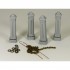 1/35 Bollard Type D (4 resin bollards, 20cm Chain & 10 rings)