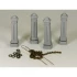 1/35 Bollard Type D (4 resin bollards, 20cm Chain & 10 rings)