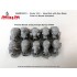 1/16 Heads Set with Gas Mask