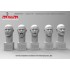 1/16 Bald Heads Set with Different Emotions