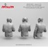 1/16 WWII German Tank Crew (3 x Half Figures)