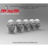 1/16 Bare Head Set with 5 Different Face Emotions (5 Heads) 