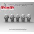 1/16 Bare Head Set with 5 Different Face Emotions (5 Heads) 