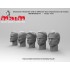 1/16 Character Head Set with 5 Different Face Emotions (5 Heads) 