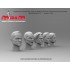 1/16 Character Head Set with 5 Different Face Emotions (5 Heads) 