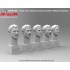 1/24 Character Heads Set with Different Emotions #2