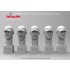 1/24 Character Heads Set with Baseball Caps