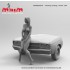 1/24 Car Wash Girl Leaning Vol.5 (1 figure, 3D printed soft resin)