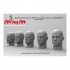 1/35 Bare Head Set with 5 Different Emotions (5pcs, resin)