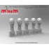 1/35 Bare Head Set with 5 Different Emotions (5pcs, resin)
