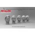 1/35 Headband Character Head Set with 5 Different Emotions (5 Heads, resin)