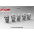 1/35 Character Head Set with 5 Different Emotions (5 Heads, resin)