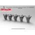 1/35 Farmer Head Set with 5 Different Emotions (5 Heads, resin)