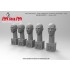1/35 Bare Head Set with 5 Different Face Emotions (5 Heads, resin)