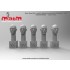1/35 Bare Head Set with 5 Different Face Emotions (5 Heads, resin)