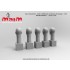 1/35 Bare Head Set with 5 Different Face Emotions (5 Heads, resin)