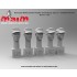 1/35 German Wehrmacht Heads w/Fieldcap and with 5 Different Emotions (5 Heads, resin)