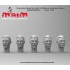 1/35 Chracter Head Set with 5 Different Emotions (5pcs, resin)