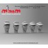 1/35 German Wehrmacht Heads w/Fieldcap (5pcs, resin)