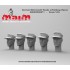 1/35 German Wehrmacht Heads w/Fieldcap (5pcs, resin)