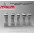 1/35 German Wehrmacht Heads w/Fieldcap (5pcs, resin)
