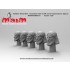 1/35 Taliban Head Set - Bearded with 5 Different Face Impressions (resin)